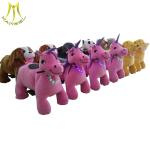 Hansel coin operated electric ride on animals toys plush kids ride on horse