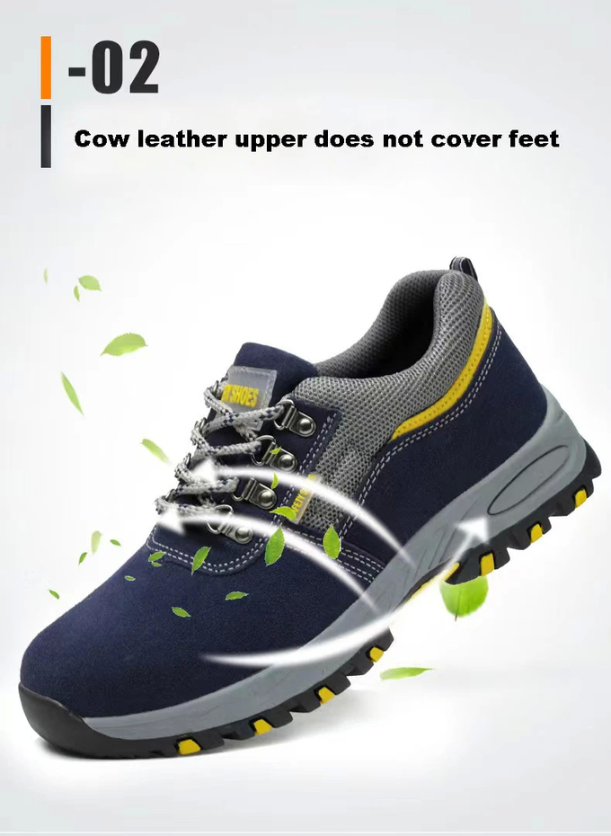Best-Selling Anti-Odor Leather Anti-Crushing Anti-Puncture Men'S Labor Safety Steel Head Shoes Anti-Slip Labor Protectio