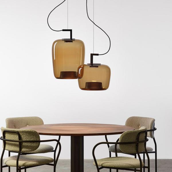 Nordic Pendant lights brown and dark green lamp for dining room bedroom Brokis