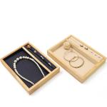 Solid Wooden Multi-Function Jewelry Display Holder Tray for Ring Pendant Ear