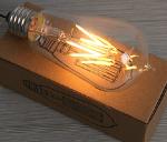 4W Edison ST64 glass global LED Filament Bulb Candle Light E27 Sapphire filament