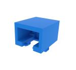 Tab Down RJ45 Single Port Gray PBT Plastic Housing Contact Resistance 30