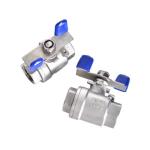 Stainless Steel Thread Full Bore Floating Ball 2PC Ball Valve with Customized