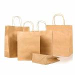 Custom Printed Recyclable Shopping Clothing Gift Bag Kraft Paper Bags with Your