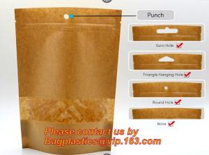 Wholesale Foil Kraft Paper Bag Coconut Packaging Bags Doypack with Clear Window,500g 1kg 16oz Zip lockk Food Packaging Bag Customize from china suppliers