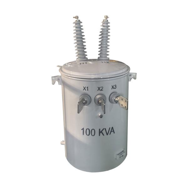 100kva Single Phase Electrical Pole Mounted Type Distribution Transformer Oil
