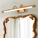 Adjustable Retro Bathroom LED Mirror Light Bronze Carved Bathroom Cabinet Vanity