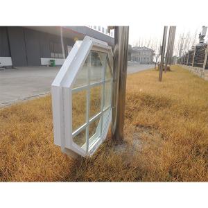 China UPVC Vinyl Octagon Fixed Glass Window 75mm Profile on sale