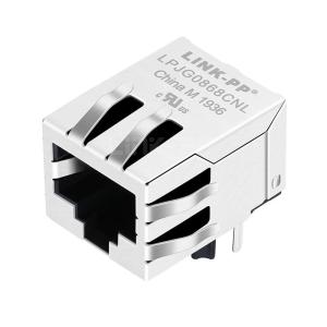 Wholesale LPJG0868CNL 100/1000 Base-T Tab Down Without Led Single Port RJ45 Connector from china suppliers