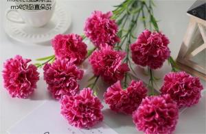 China ODM Fake Holiday Flowers Artificial Carnation Bouquet on sale