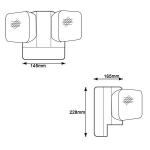Portable Automatic Led Battery Backup Twin Spot Emergency Lights For Power