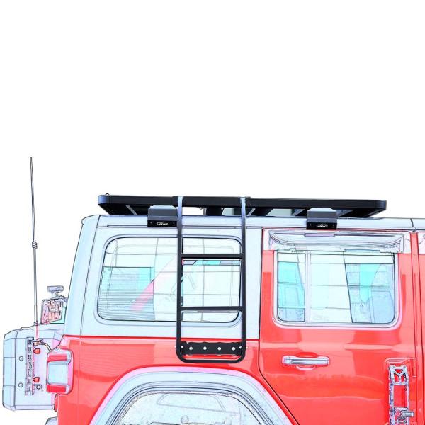 ISO9001/TS16949 Certified Black and Red Side Foot Ladder for 2019-2022 Rubicon