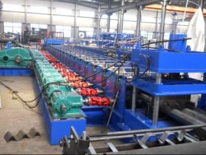 Wholesale High Speed Three Waves Guardrail Roll Forming Machine with 5.5Kw Hydraulic power cutting from china suppliers
