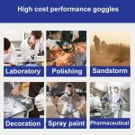 Anti-Fog Protective Safety Goggles Clear Lens Wide-Vision Adjustable Eye