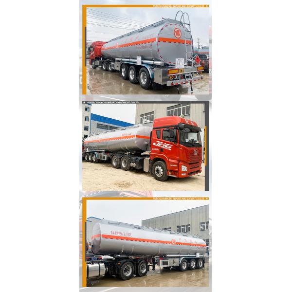 42000 Liters Diesel Gasoline Transport Tank Semi Trailer With 2 3 4 Axles Max Payload 25001 - 30000Kg