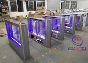 Wholesale Intelligent RFID Card Flap Turnstile Gate High Speed Fingerprint Swing Barrier Gate from china suppliers