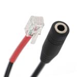 RJ9 RJ10 to Female 3.5mm CTIA Plug Audio Jack Headset Adapter Cable for Office