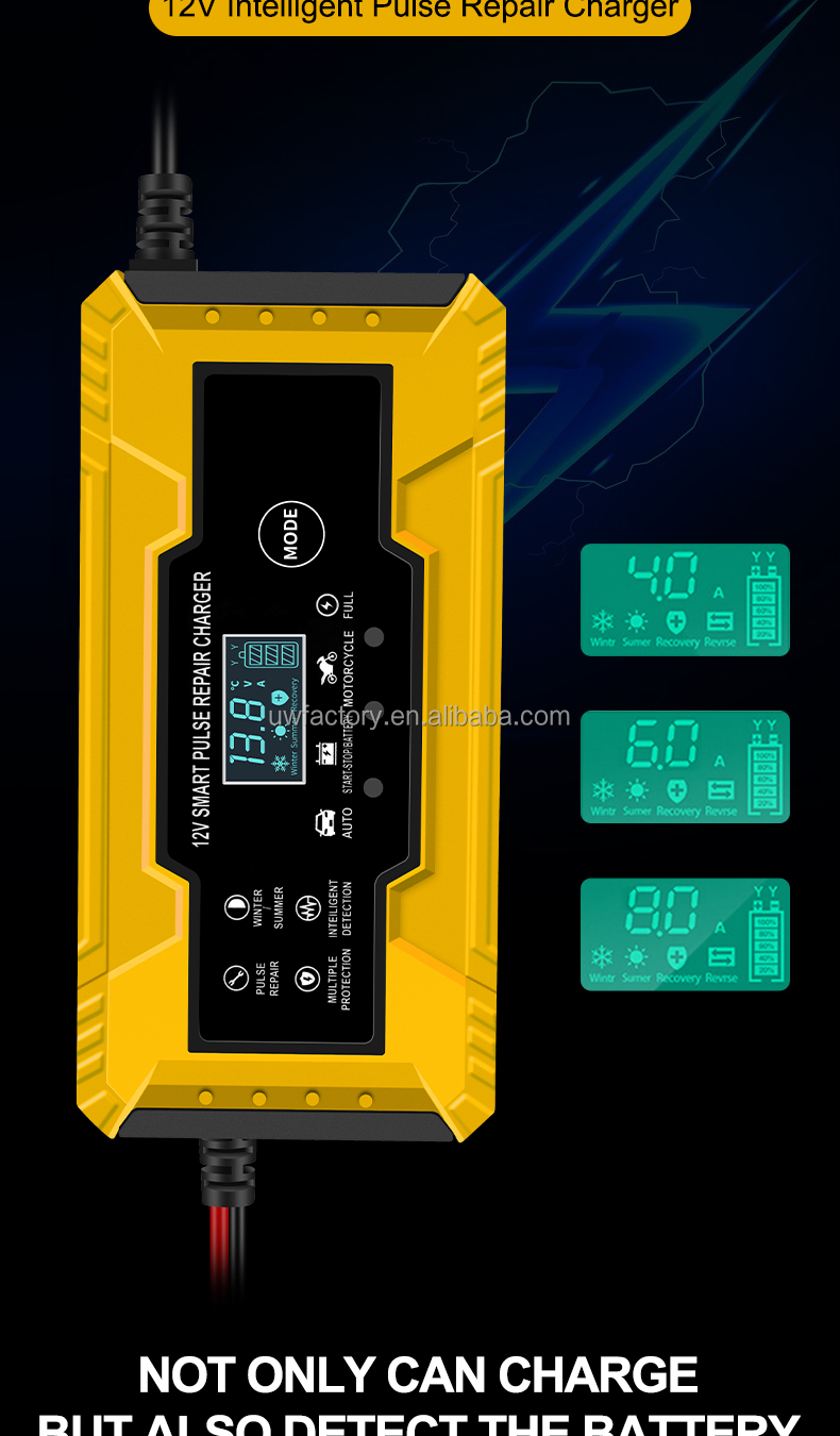 Universal 15W/10W/7.5W/5W Automatic Identification Electric Battery Charger for Car EVBike Golf Trolley Lead Acid Battery