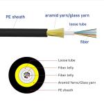 4 8 12 Core GYFXTH Unitube Glass Yarn Aramid yarn Non Metallic Optical Fiber