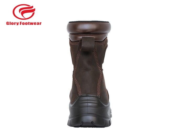Delta Force Police Security Leather Safety Shoes , 8 Inch Rubber Sole Shoes For Work
