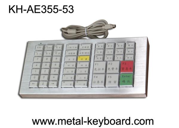 53 Colorful Resin Buttons Metallic Ruggedized Keyboard Vandal resistant and dust
