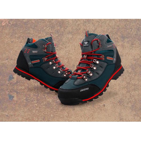 Unisex Artificial Leather Hiking Boots with Rubber Outsole and Euro 36-47 Sizes for Multi-Season Use