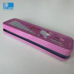 Recycled Metal Tin Pencil Box Customized shapes With Flip Box