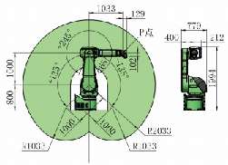 Painting robot for automotive and spare parts , GR6150-2000 payload 15kg reach 2000mm