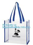 handle bag&luxury shopping paper bag, pvc simple convenient hoop handle clear