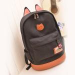The new canvas backpack ear fashion bag for student