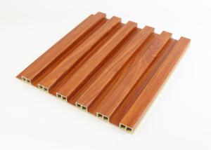 Wholesale Wood Grain Louver Wpc Wall Panel 195 * 25 * 2900mm Waterproof For Interior Decoration from china suppliers