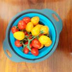 Foldable Collapsible Silicone Colander Fruit Vegetable Washing Basket Strainer