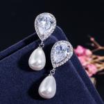 Ladies Luxury CZ Zircon Bridal Wedding Jewelry Sets Exquisite Necklace Earring