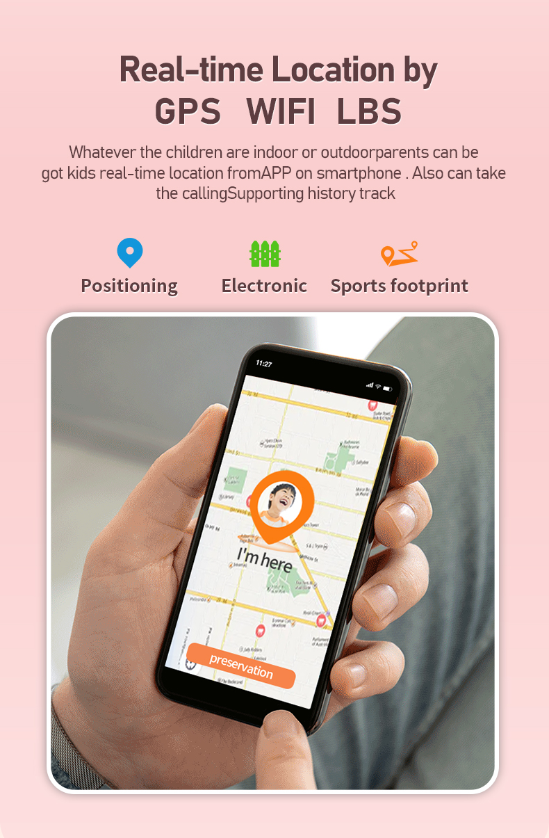 Eraysun Child Smart Watch GPS WIFI Positioning Video Call SOS Waterproof Camera Tracker Location Phone Watch 4g Kids Smart Watch