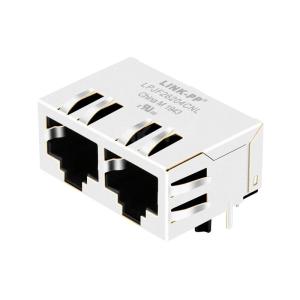 Wholesale LPJF26204CNL 10/100 Base-T Without Led Tab Down 1x2 Port RJ45 Magjack Connector from china suppliers