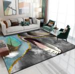 North European Feather Crystal Velvet Floor Carpets For Sofa Bedroom And Living