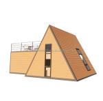 Triangle House A Frame House Kit For Living With 50/75/100mm Wave Sandwich Panel