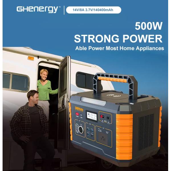 50Hz/60Hz Portable Solar Power Station Generator 500W Durable