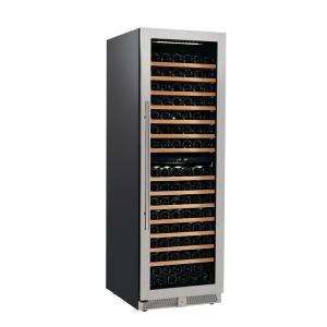 Wholesale 165 Bottles Compressor Wine Fridge Dual Zone Free Standing Wine Cooler Wine Cellar from china suppliers
