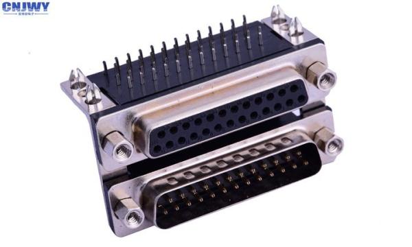 VGA Combination Input Output Connectors 25 Male 25 Base Black 90 Degree Insert