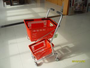 Wholesale Small Shop Use Shopping Basket Trolley With 4 Swivel 3 Inch PVC Casters from china suppliers