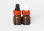 E Liquid 5ml Amber Boston Round Bottles Dropper Bottles With Rubber Cap