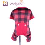 Poly Print Flannel Pet Pajama Warmth Customizable Plaid Dog Pajamas