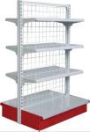 Double Gondola Supermarket Mesh Backboard Wire Shop Display Stands