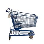 Q195 Steel 150L Supermarket Metal Trolley Cart With Foldable Children Seat