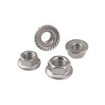 DIN 6923 A4 Serrated Hex Flange Nut Stainless Steel 304 / 316 M5 M6 M8 Locknut