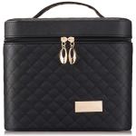 Women PU Leather Makeup Train Case With Mirror