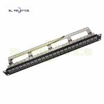 Blank FTP Keystone Jack Patch Panel Cat5e Cat6 Cat6a Patch Panel 24 Port