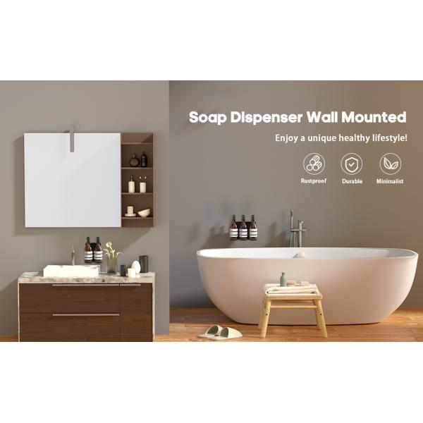 Sustainable Wall Mount Adjustable Height Soap Dispenser Holder for Refillable Bottles