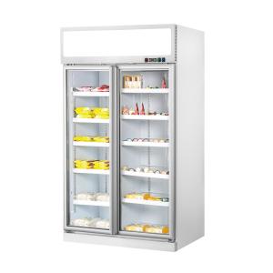 Wholesale Plug In Double Hinged R290 810L Upright Display Cooler from china suppliers